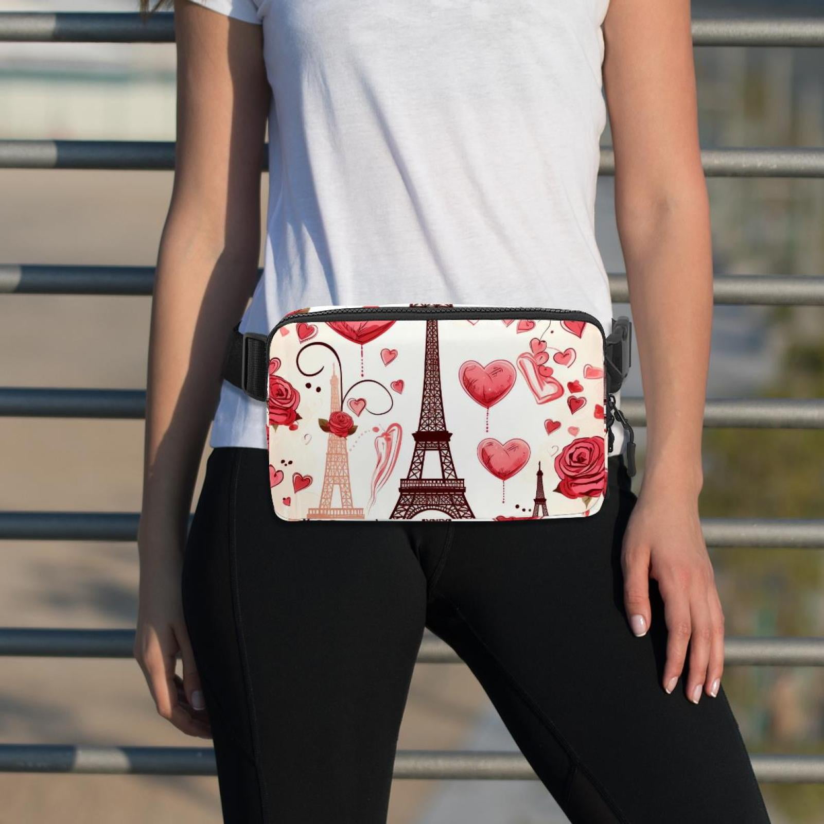 Valentine's Day Lightweight Adjustable Running Belt with Extension Strap - Unisex Fanny Pack Belt Bag