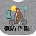 thumbnail image 4 of Inktastic 1st Birthday Bear on Bicycle 1 Year Old Boys or Girls Baby Bib, 4 of 4