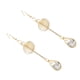thumbnail image 3 of Pendientes largos colgantes Zulema de gota de cristal dorados para mujer de boda, 3 of 6