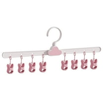 Needhep Heavy Duty Study Black Hangers, Universal Non-Slip Velvet Hangers Non-Slip Flocked Felt Hangers With Shoulder Notches Velvet Hangers With Adjustable Clips, for College Students (Pink)
