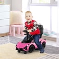 thumbnail image 4 of Gymax 3-in-1 Licensed Lamborghini Ride on Push Car Walking Toy Stroller with USB Port Pink, 4 of 8