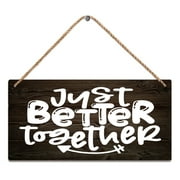 Wall Decor Wood Sign Better Together Wood Sign Over The Bed Wall Decor Master Funny Wood Sign Home Wall Decor Rustic Farmhouse Home Decor Wood Sign Wall Art 12 X 6 Inch