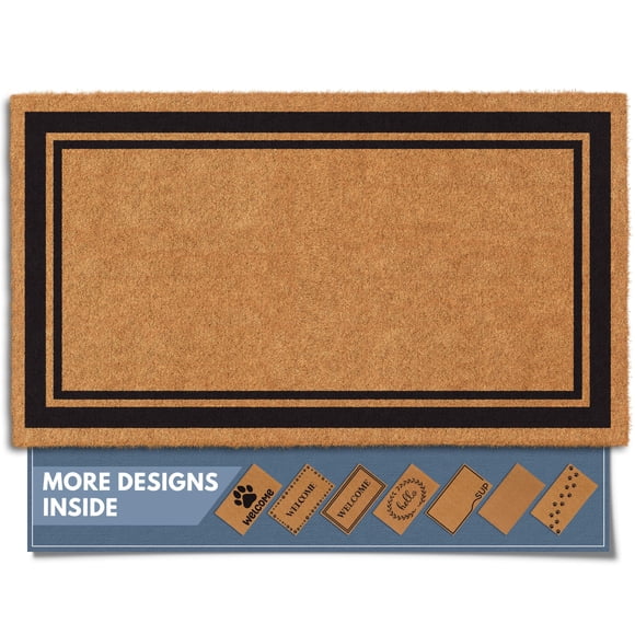 Felpudo Barnyard Designs 43 x 76 cm de fibra de coco natural antideslizante