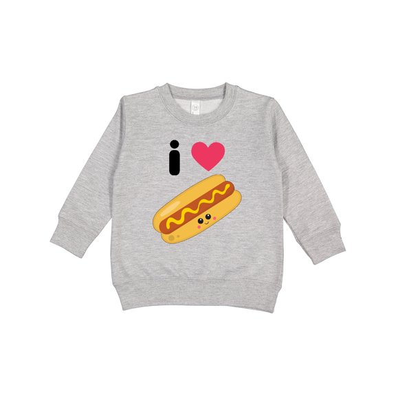 Inktastic I Love Hot Dogs Toddler Sweatshirt