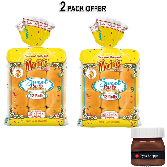 Martins Sweet Party Potato Rolls, Fresh Mini Dinner Rolls, 2" Buns
