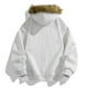 thumbnail image 4 of pstuiky Camisas de manga larga de invierno para hombre, Chaqueta tipo cárdigan con cremallera y capucha de manga larga de color liso para hombre Tops de hombre m, 4 of 5
