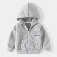 thumbnail image 2 of KPOPLK Baby Cotton Hooded Toddler Boy Long Sleeve Thermal Coat Kids Fall Winter Breathable Jacket 1t 2t 3t 4t 5t 6t Grey Size 2-3 Years, 2 of 8