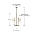 thumbnail image 2 of Capital Lighting 452561ML Cohen 6 Light 22" Wide Taper Candle Style Chandelier - Mystic, 2 of 6