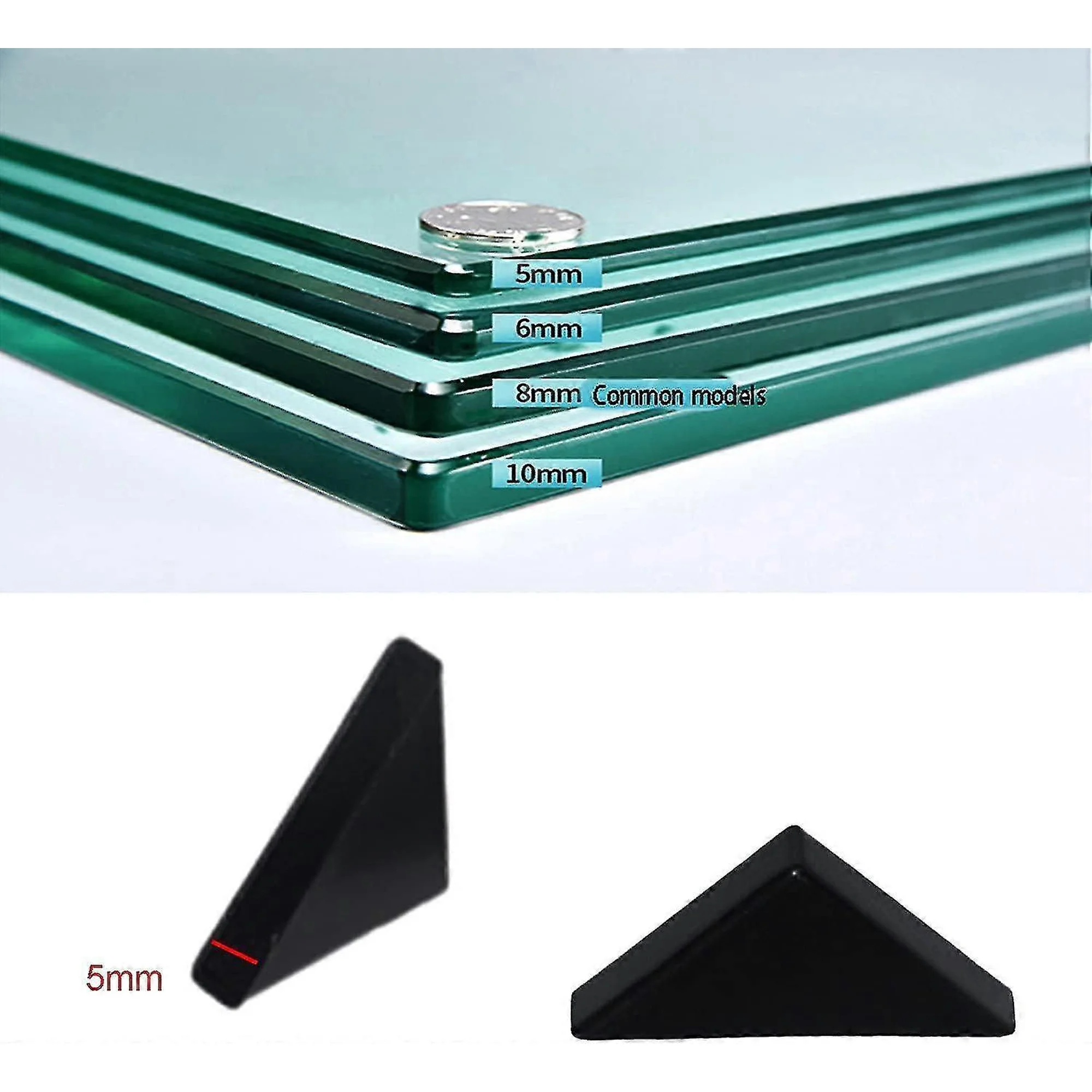 5mm Glass Mirror Safety Edge Corner Guards Cushion Plastics Protectors 200pcs Black