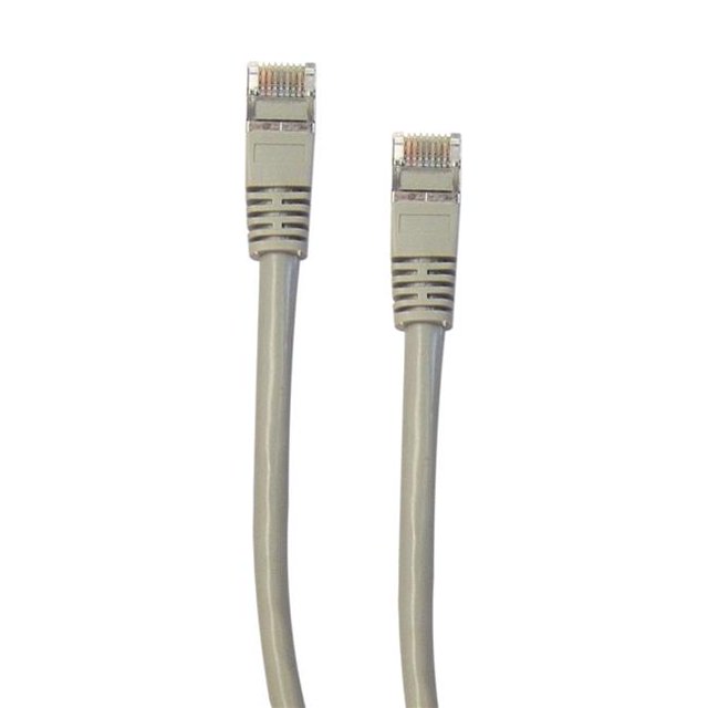 Câble de Patch Ethernet pour Bottes Blindées Cat6 Sans Accroc et Moulées 25 Pieds - Gris