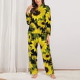 thumbnail image 2 of Sikiie Sunflowers In Vintage Women's Long-Sleeve Shirt and Full-Length Bottom Pajama Set (s-xxl)-XX-Large, 2 of 7