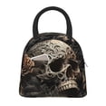 thumbnail image 1 of Balery Vintage Pattern Flower Skull Bolsa de Almuerzo para Mujeres, Caja de Almuerzo, Bolsa de Almuerzo Pequeña Impermeable, Tote de Almuerzo Reutilizable con Gran Capacidad, 1 of 6
