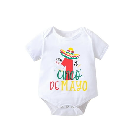 

Mubineo Infant Baby Girls Boys Romper Letter Print Short Sleeve Crew Neck Jumpsuits Summer Newborn Bodysuits