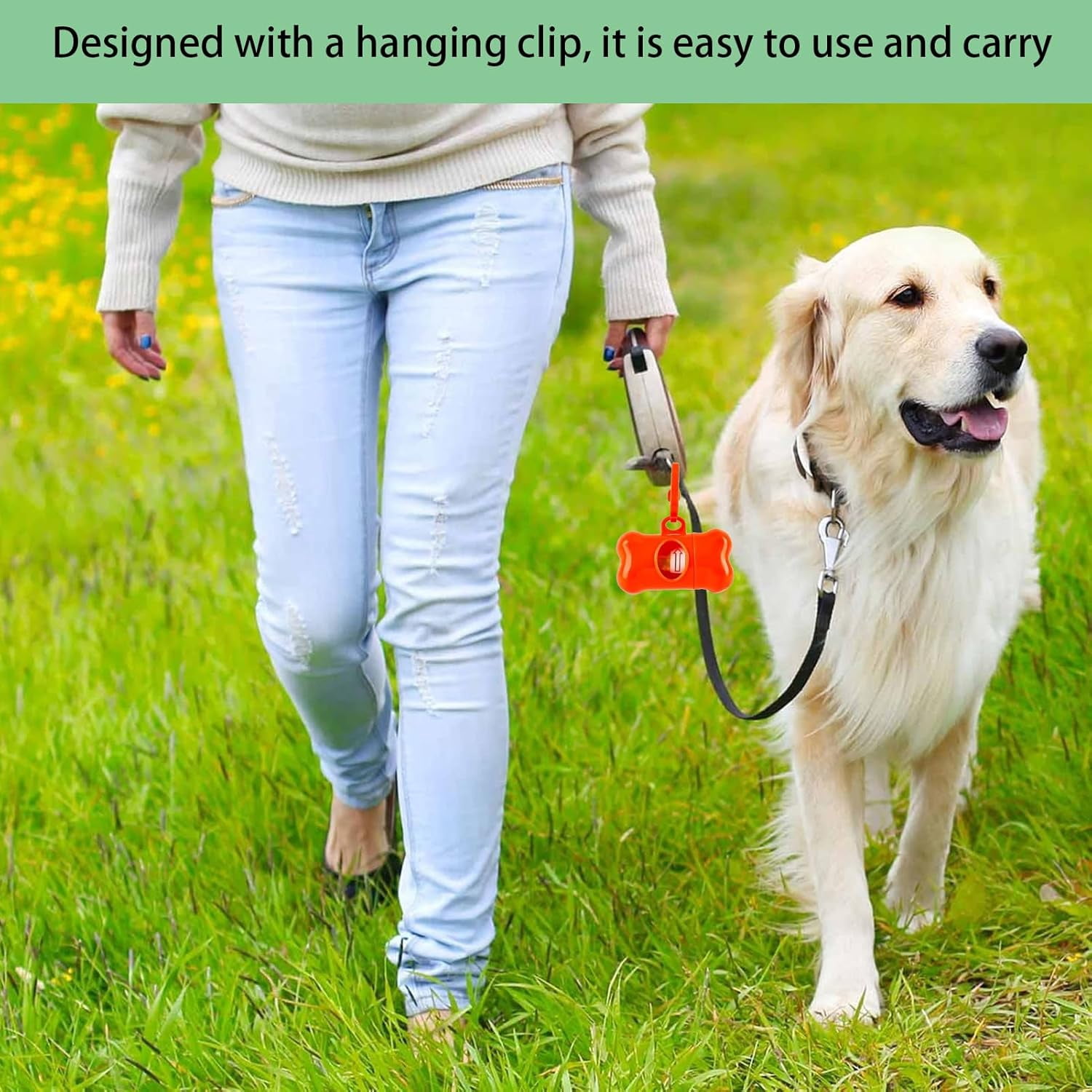 82 Pcs Leak Proof Dog Poop Bag Dispenser with Hook for Leash, Includes Bone Shaped Waste Bags for Walking Hiking and Camping (10 Colors)