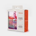 thumbnail image 4 of Monarque sous-Verres en Céramique, Ensemble de Quatre (Flamants Roses), 4 of 4