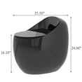 thumbnail image 3 of [Luckynote]1-Piece 1.28 GPF Single Flush Egg Shape Toilet in Glossy Black, 3 of 10