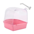 thumbnail image 2 of Caja de baño para pájaros, agapornis, periquitos, periquitos, jaulas para loros. Rosa, 2 of 9