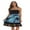 Blue, variant on Women's Strapless Tube Short Summer Dress - Casual and Comfortable Beach Dresses (Navy / White, Large)