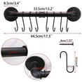 thumbnail image 2 of 40CM Industrial Pipe Pan Pot Rack with 8-Hooks - Wall Mounted Kitchen Utensils Cookware Hanger Organize, 2 of 5