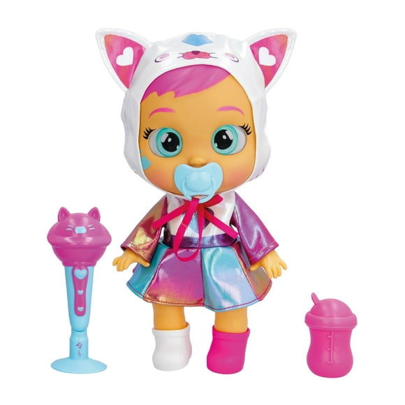 Cry Babies Stars Singing Daisy - 12'' Singing Baby Doll | Plays 15+ Realistic Baby Sounds Multicolor