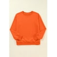 thumbnail image 5 of Orange Solid Classic Crewneck Pullover Sweatshirt, 5 of 8