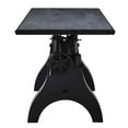 thumbnail image 5 of 60 Inch Dining Table, Black, Wood, Metal, Rectangular, Industrial Kitchen Cafe Bistro Hospitality Restaurant, Modern HB36035, 5 of 12