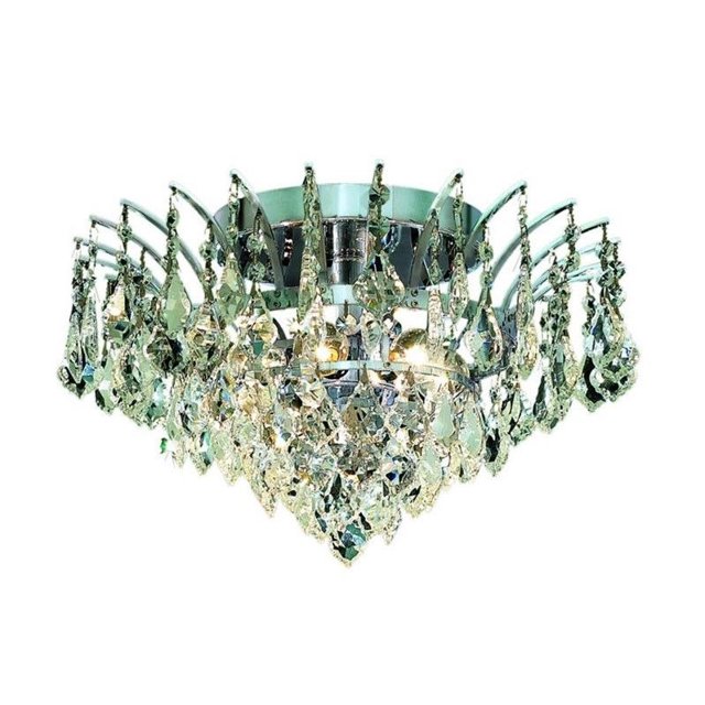 Elegant Lighting Victoria 16" 6 Light Elements Crystal Flush Mount