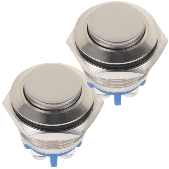 Minkissy 2Pcs Durable Doorbell Button Self-resetting Wired Connection for Doorbell Replacement 0.91X0.79X0.79in
