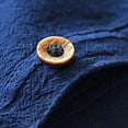 thumbnail image 3 of Men's Summer Linen Short Sleeve Half Button Shirt Comfortable, Stylish Design, Versatile for Outings, 3 of 7