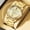Gold Shell Gold Surface Steel Belt, variant on Cross-shaped men's watch, quartz wristwatch, men's watch, trendy, fashionable, unique, creative men's wristwatch