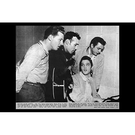 Million Dollar Quartet Poster Elvis Presley - Carl Perkins - Johnny Cash - Jerry Lee Lewis New