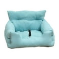 thumbnail image 1 of Asiento de coche para perros, asiento elevador para perros, cama de viaje, hamaca de protección portátil, suave, 22 x 20 x 12 pulgadas, nido, perrera Azul Salvador Asiento de coche para mascotas, 1 of 10