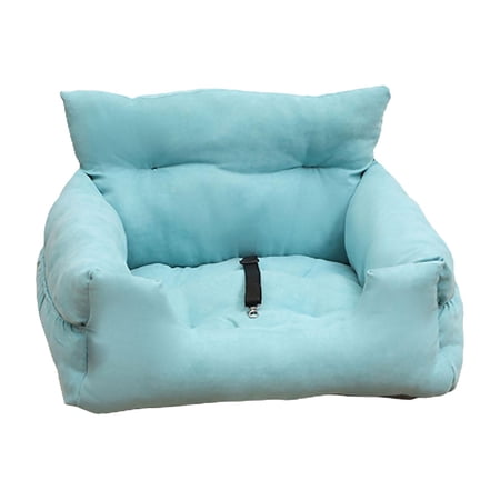 Car Seat, Dog Car Seat, Sofa 22"x20"x12" Detachable Cushion with Storage Pockets Nest Kennel for Large Cats Small Medium Dogs Kitty Blue