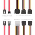 thumbnail image 4 of 2X 2 Bahías 2,5 Una 3,5 Pulgadas HDD Externo SSD Kit de Montaje de Metal Soporte de Adaptador de Disco Duro con Cables de Alimentación de Datos SATA Y Tornillos, 4 of 8