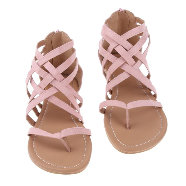 Sandalias de Cuero artificial Soledad con cremallera Trasera para mujer talla 40
