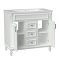 thumbnail image 4 of 36" Bathroom Vanity With Top Sink Freestanding Vanity Storage Cabinet With 2 Soft Closing Doors 2 Drawers For Bathroom, 4 of 8