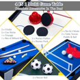 thumbnail image 4 of 4-in-1 Mini Multi Game Table, Combination Game Table, Childrens Combo Arcade Set w/Pool Billiards, Hockey, Foosball and Table Tennis for Home, Play Room,Friends & Family, 4 of 6