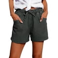 thumbnail image 4 of JFGHDG Women's Sweat Shorts with Pockets Cotton French Terry Drawstring Summer Workout Casual Lounge Beach Shorts with Pockets Dark Gray L, 4 of 8
