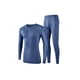 thumbnail image 1 of Qarigey Conjunto de ropa interior térmica de estilo informal para hombre, Tops cálidos de cuello redondo, Kit de pantalones, ropa de fondo, ropa de Ropa interior Azul marino L Qarigey AP013784-09, 1 of 6
