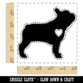 thumbnail image 2 of French Bulldog Dog with Heart Square Rubber Stamp Stamping Scrapbooking Crafting - Small 1.25in, 2 of 7