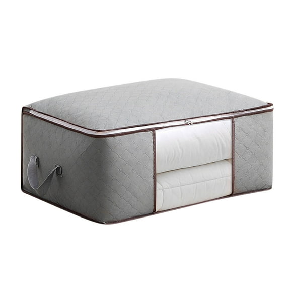 Tepsmf Jumbo Zippered Storage Bag for Closet King Comforter, pillow, quilt, bedding, Clothes, Blanket Organizers with Large Clear Window & Carry Handles Space Saver