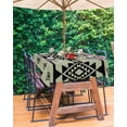 thumbnail image 3 of Hokiten Outdoor Tablecloths with Umbrella Hole & Zipper, Sage Green Boho Rectangle Tablecloth 60x120 Inch, Southwest Aztec Abstract Geometric Waterproof Table Cloth, Patio/Pool/Picnic Table Covers, 3 of 7