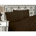 thumbnail image 2 of Smooth Microfiber Bed Sheet Set, Solid Blue, Lightweight & Breathable, Wrinkle Resistant, Deep Pocket, 4-Piece , Full Chocolate Brown, 2 of 4