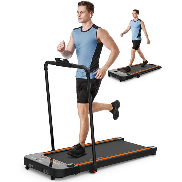 UREVO 2.5HP Electric Folding Treadmill, 2 in 1 Under Desk Treadmill