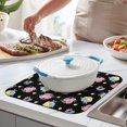 thumbnail image 2 of Pioneer Flower Floral Print Pattern Kitchen Dish Drying Mat 1 Pack, Ultra Absorbent Microfiber Drainer Mat, 16"x18", 2 of 6