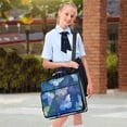 thumbnail image 6 of ALAZA Zipper Binder Butterfly Shiny Blue 3 Ring Trapper Keeper File Folder Organizer Bag, 6 of 8