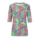 thumbnail image 5 of camisas de manga 3/4 para mujer camisetas gráficas con estampado lindo blusas casuales tallas grandes tops básicos jersey verde / m, 5 of 6