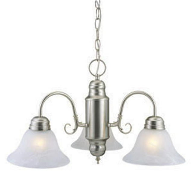 Design House 511543 Lustre 3 Lumières en Millbridge&44; Finition Nickel Satiné