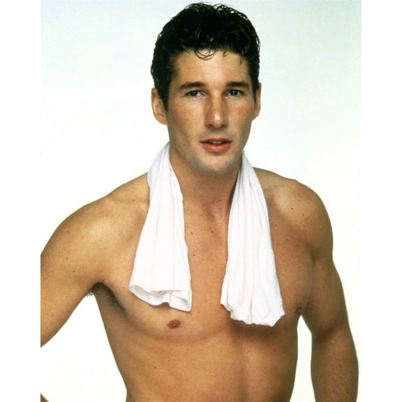 Richard Gere young beefcake bare chested portrait towel around neck 24x30 poster