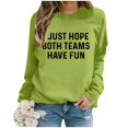 thumbnail image 3 of WEAIXIMIUNG Chandails en Molleton Col Rond Femmes Graphique Plage Noël Oversize Femmes Manches Longues Chandails en Molleton Col Rond Imprimé Lettre Léger Ample Chandails en Molleton Blouse Top, 3 of 5